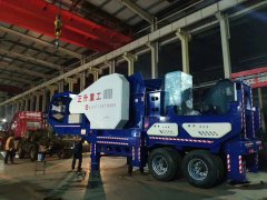正升重工圆锥移动破碎站发往深圳建筑垃圾处理厂